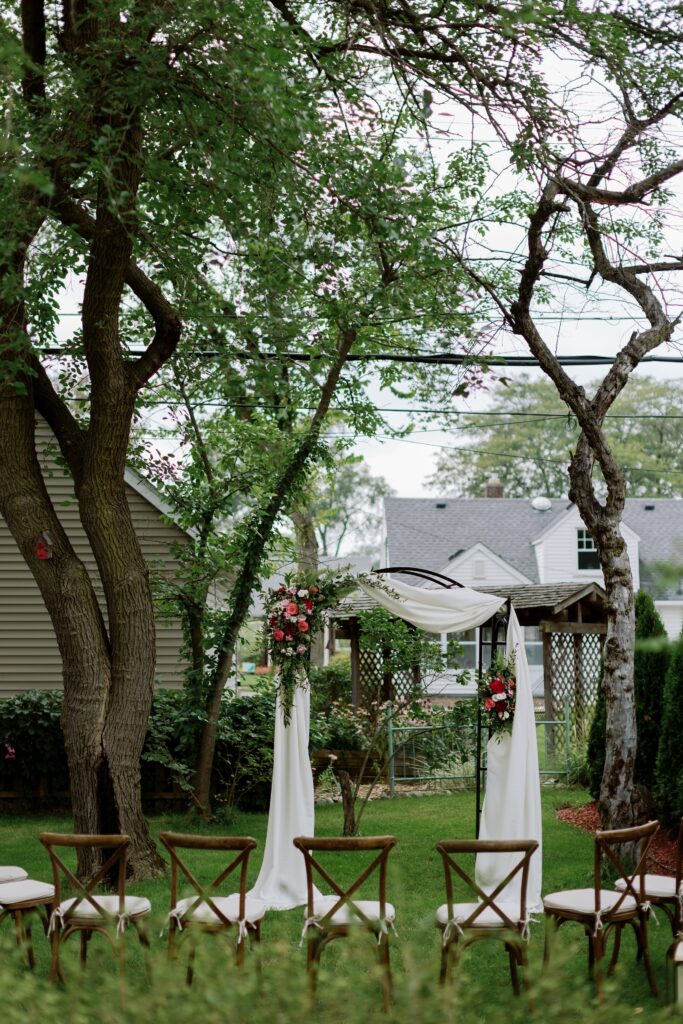 intimate plymouth backyard wedding